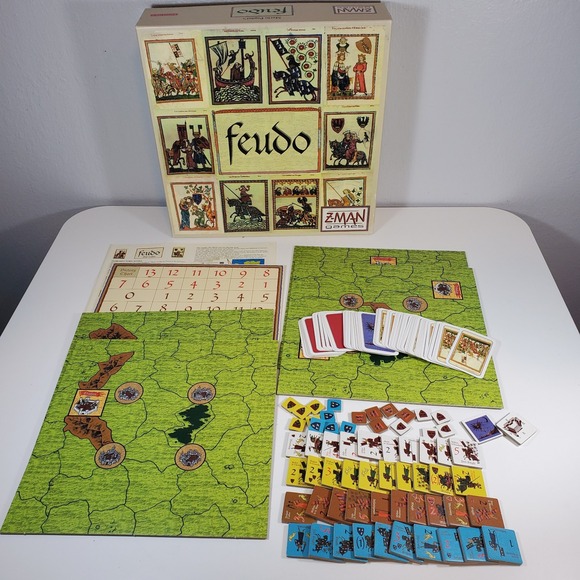 Z-Man Games Other - Fuedo Board Game Medieval England Strategy Z-Man Zugames ZMG 7014 Complete
